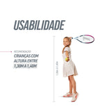 Raquete de Tênis Junior 25" Alumínio Encordoada Nova Play Loire