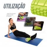 Rolo de massagem e liberação miofascial 30cmx11cm Pista e Campo - verde