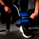 Tornozeleira caneleira em vinilona azul profissional 4kg Envolst - par