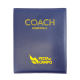 Prancheta tática magnética com caneta para treinamento de basquete Pista e Campo - Modelo pasta azul