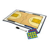 Prancheta tática magnética com caneta para treinamento de basquete Pista e Campo - Modelo pasta azul