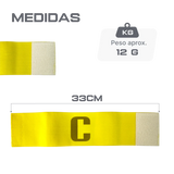 Bracelete braçadeira para capitão com velcro premium Velden - Amarelo