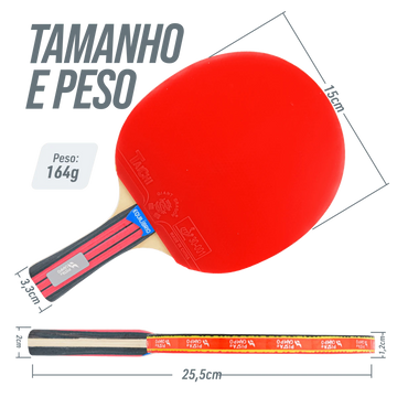 Raquete de Tênis de Mesa Equilíbrio Pista e Campo
