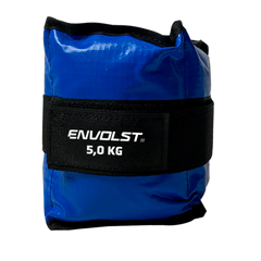 Tornozeleira caneleira em vinilona azul profissional 5kg Envolst - par