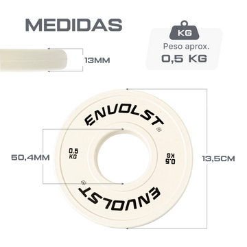 Kit 15kg Anilhas Olímpicas Fracionadas Coloridas Envolst