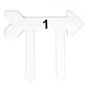 Flechas de chão numeradas de orientação para minigolfe Pista e Campo - cnj com 9 und (1-9)