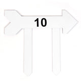 Flechas de chão numeradas de orientação para minigolfe Pista e Campo - cnj com 9 und (10-18)