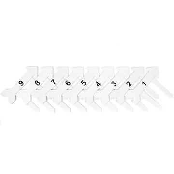 Flechas de chão numeradas de orientação para minigolfe Pista e Campo - cnj com 9 und (1-9)