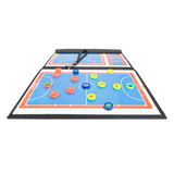 Prancheta tática magnética com caneta para treinamento de futsal Pista e Campo - Modelo pasta preta