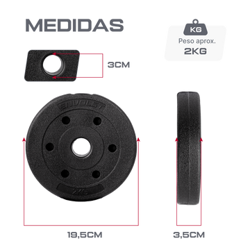 Anilha Cement Emborrachada 2 kg Envolst
