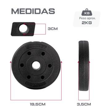 Anilha Cement Emborrachada 2 kg Envolst