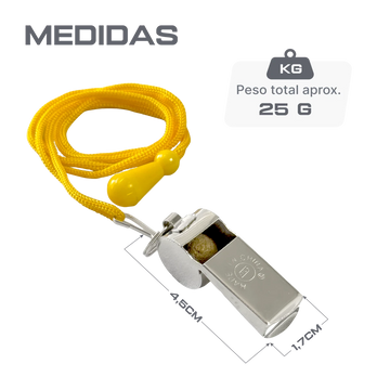 Apito de Inox com Cordão Velden