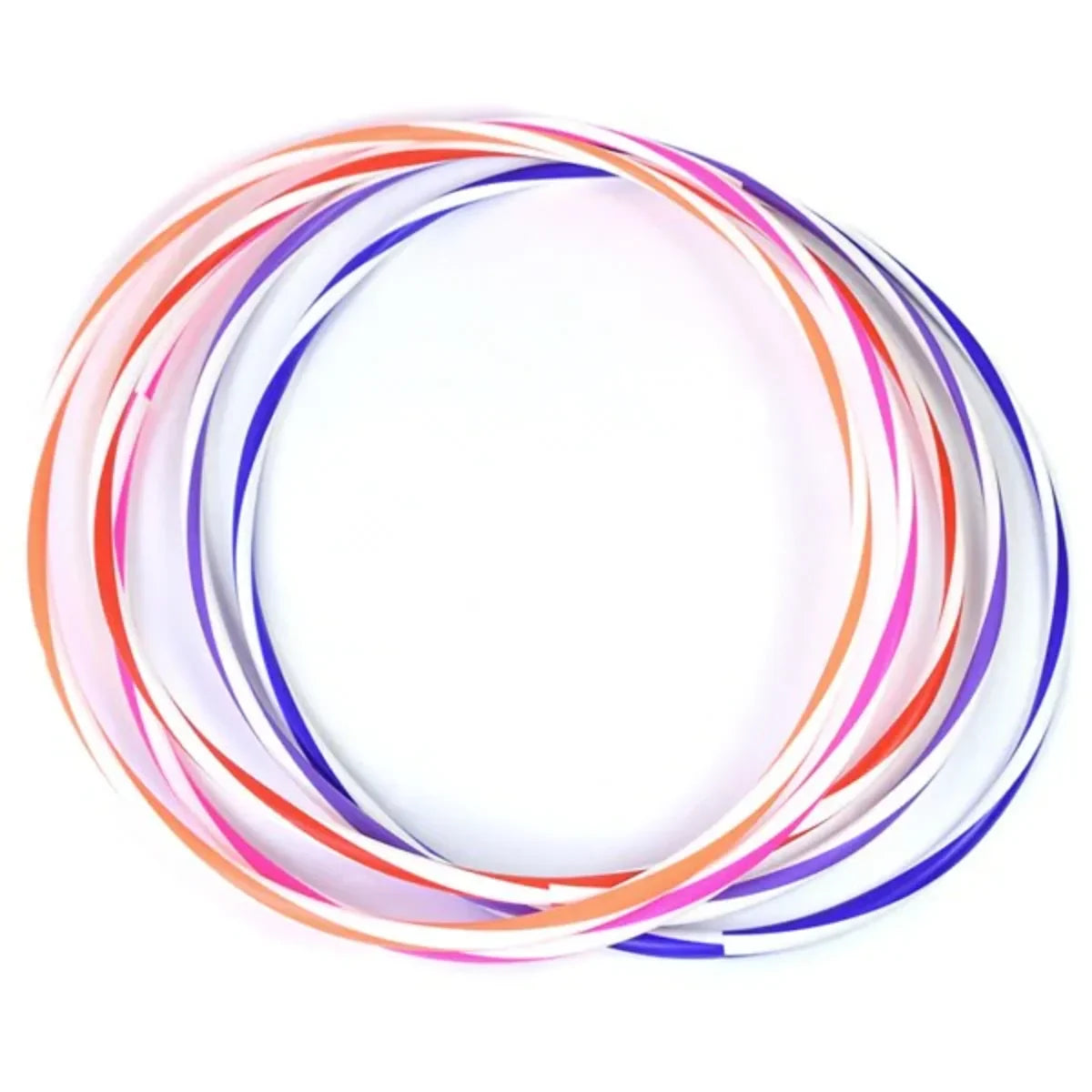 Arco de ginástica rítmica bambolê em espiral 90cm de diâmetro Gracios - Azul e Branco