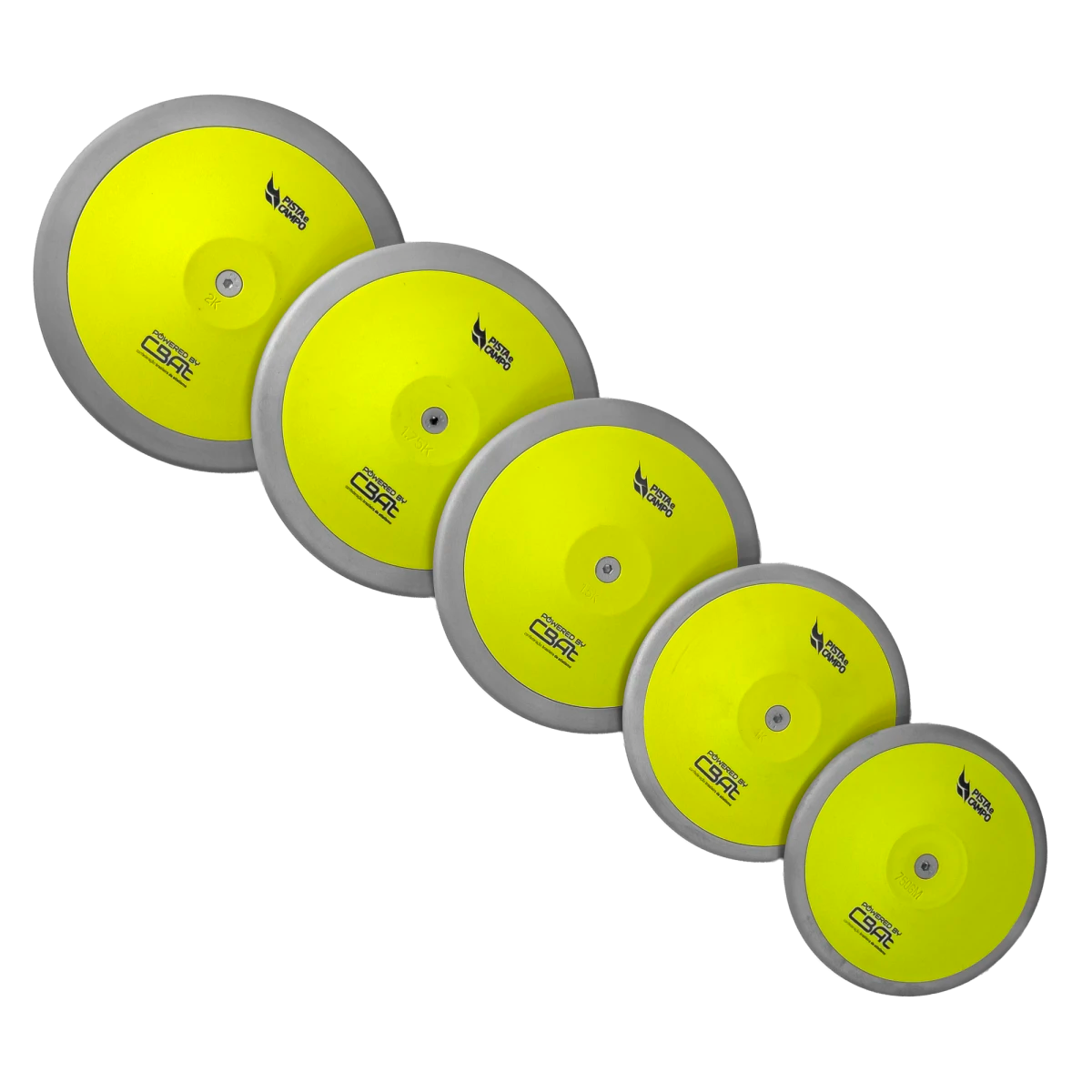 Disco de atletismo de aço e ABS 2Kg Powered by CBAt