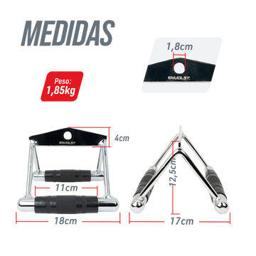 Puxador Triângulo Cromado e Emborrachado Envolst