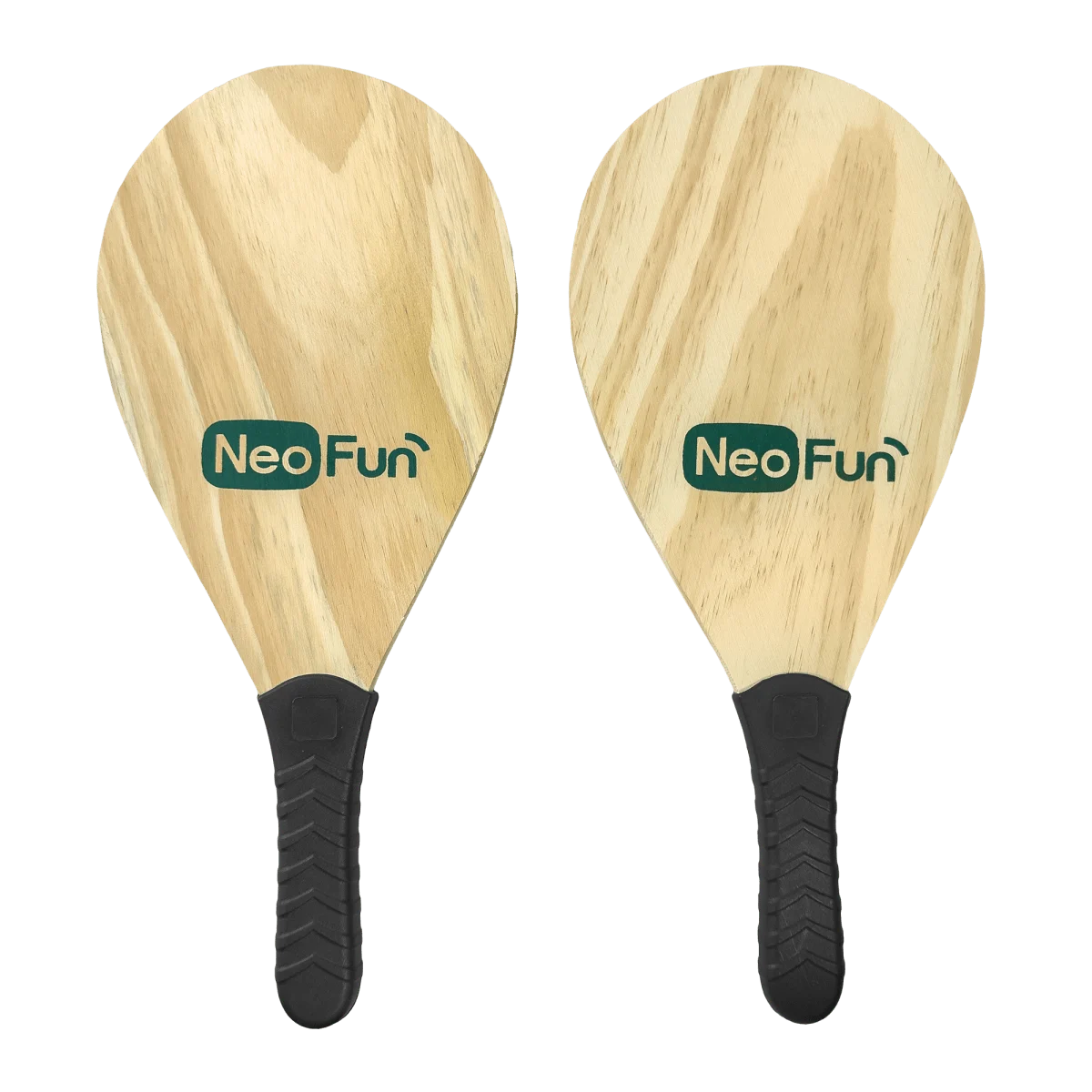 Raquetes de madeira com empunhadura para frescobol Neofun - par (acompanha bolinha)