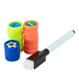 Prancheta tática magnética com caneta para treinamento de futsal Pista e Campo - Modelo pasta preta