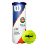 Bolinha/bola de tênis de campo Roland Garros Wilson - tubo com 3 und
