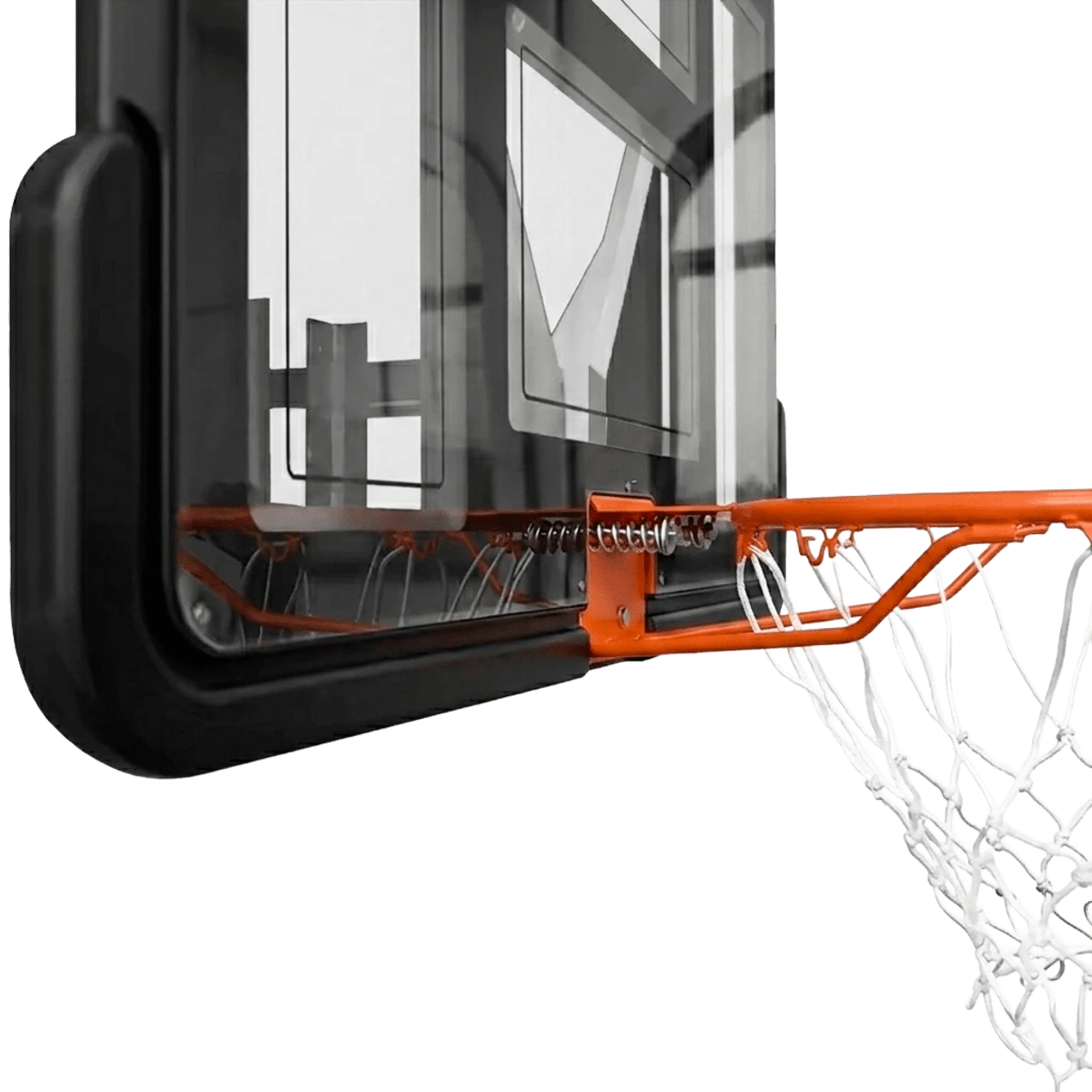 Tabela de basquete de parede quadro transparente de 110x74cm com aro e rede Velden