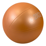 Bola de exercícios (medicine ball econômica) de pvc com areia 2kg laranja Pista e Campo