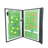 Prancheta tática magnética com caneta para treinamento de futebol society Pista e Campo - Modelo pasta preta