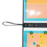 Prancheta tática magnética com caneta para treinamento de voleibol Pista e Campo - Modelo pasta preta
