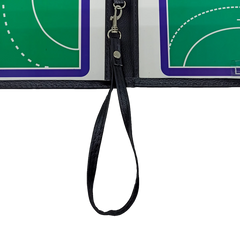 Prancheta tática magnética com caneta para treinamento de handebol Pista e Campo - Modelo pasta preta