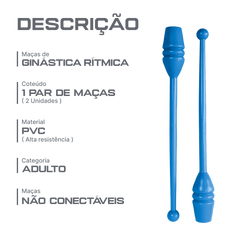 Maças de ginástica rítmica adulto 45cm Gracios - Branco
