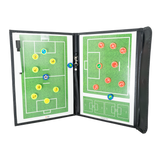 Prancheta tática magnética com caneta para treinamento de futebol society Pista e Campo - Modelo pasta preta