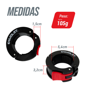 Par de Presilhas 50mm para Barra Olímpica Envolst