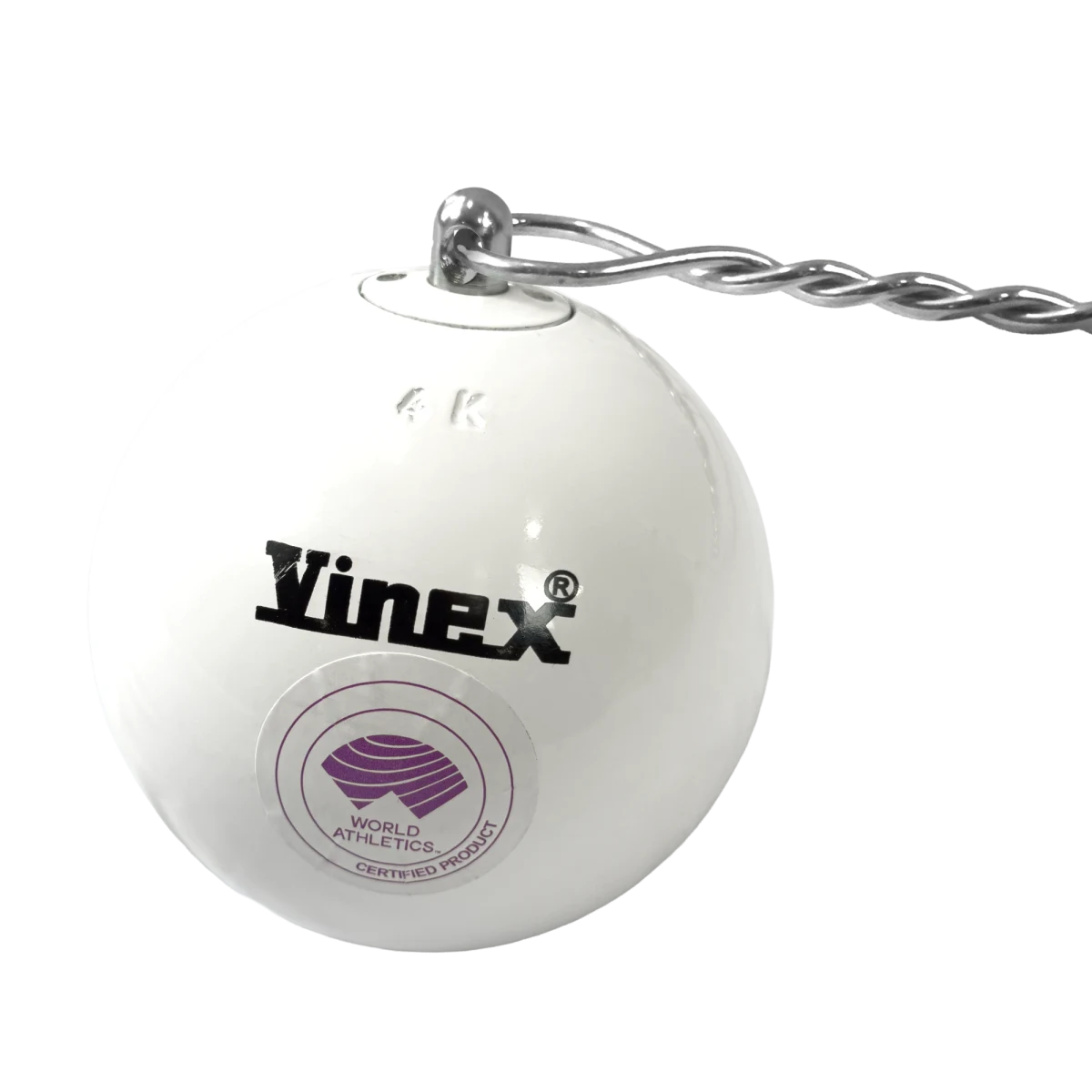 Martelo de aço 4kg 102mm IAAF Vinex - com cabo e empunhadura