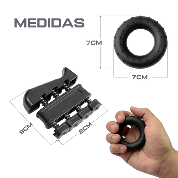 Kit com 6 itens para fortalecimento de dedos, mãos e punhos Envolst