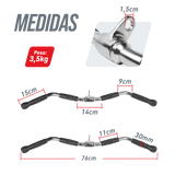 Puxador W 76cm Pulley Cromado Maciço com Giro Envolst