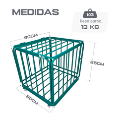 Carrinho guarda volumes de aço para transporte e armazenagem de bolas Pista e Campo