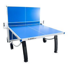 Mesa de tenis de mesa de aco e fibra ACP outdoor azul com rede S8022