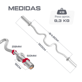 Barra W Super Curl Olímpica 1,20 m Hard Chrome Envolst