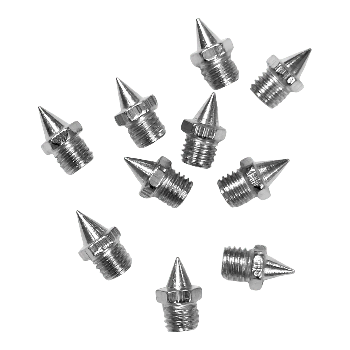 50 / 100 pregos para sapatilha de atletismo de aço 4,8mm Pirâmide base hexagonal Pista e campo