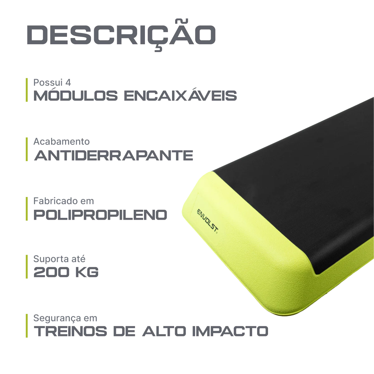 Step Fitness Profissional Ajustável 3 Alturas Envolst