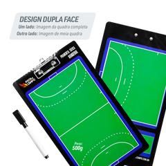 Prancheta tática magnética dupla face com caneta para treinamento de Handebol Pista e Campo