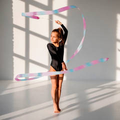 Fita Ginástica Rítmica Cetim 5m Gracios - Degradê Glitter