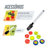 Quadro tático magnético de alumínio com acessórios 45x30 Pista e Campo - Esportes de Areia