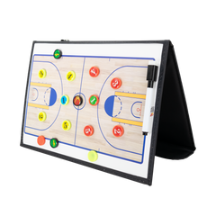 Prancheta tática magnética com caneta para treinamento de basquete Pista e Campo - Modelo pasta preta