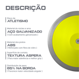Disco de atletismo de aço e ABS 1,5kg Powered by CBAt