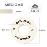 Anilha Olímpica Fracionada Emborrachada 0,5Kg Envolst