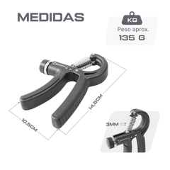 Hand Grip Ajustável 5Kg a 60Kg Envolst - Preto
