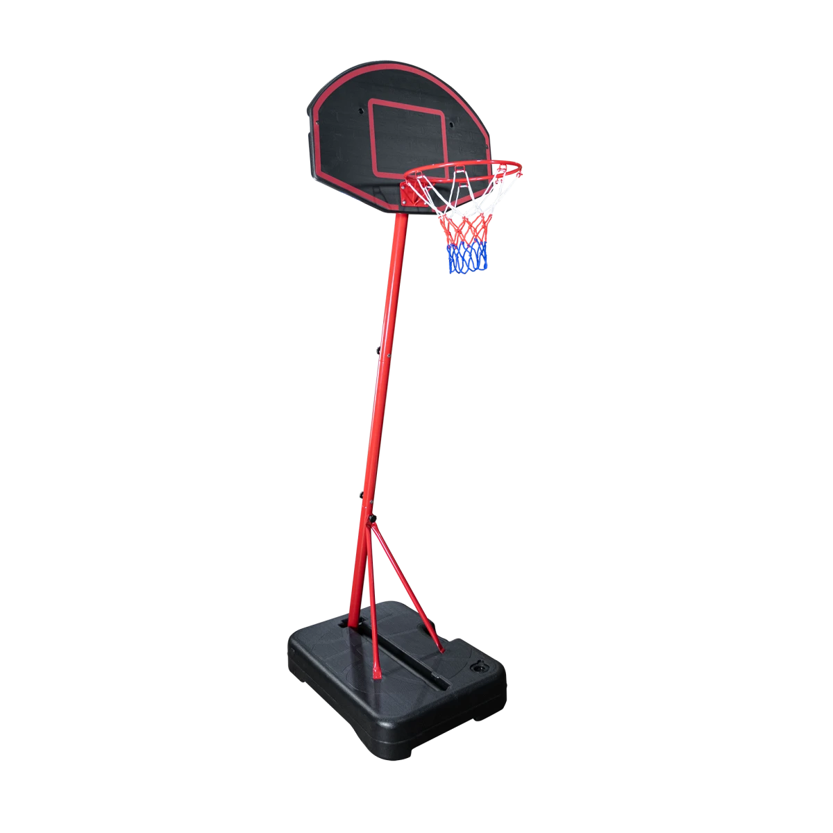 Tabela de basquete infantil móvel com poste, quadro plástico e aro Pista e Campo