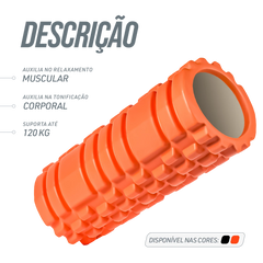 Rolo de Massagem e Liberação Miofascial Foam Roller Envolst - Preto