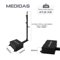 Par de postes móveis de tênis, badminton e voleibol Pista e Campo