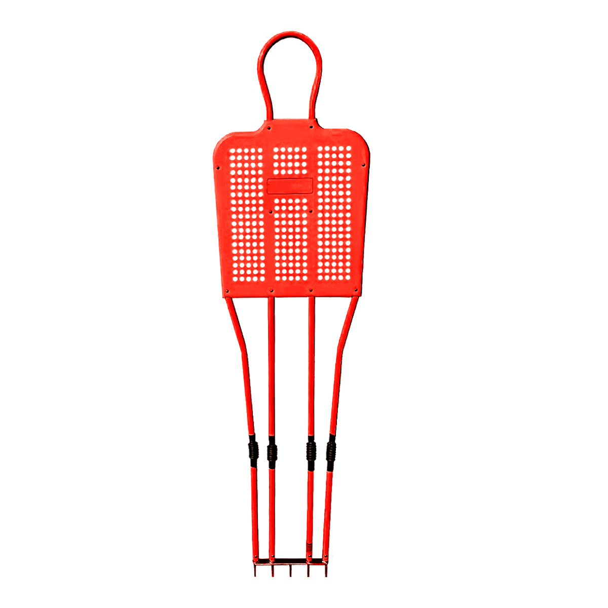 Boneco barreira para treinamento de falta no futebol de aço reclinável premium Velden - Vermelho