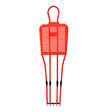 Boneco barreira para treinamento de falta no futebol de aço reclinável premium Velden - Vermelho